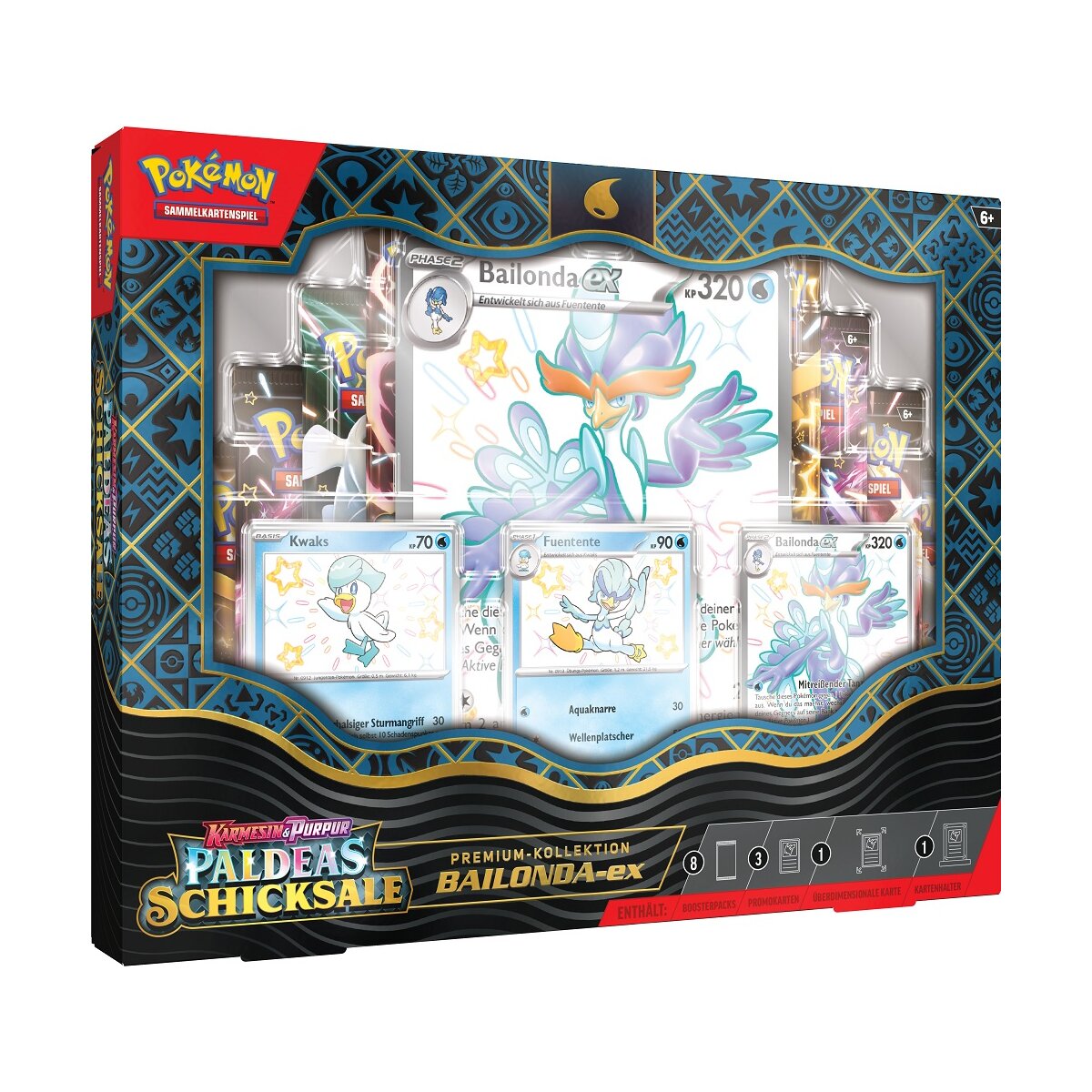 Pokemon - Karmesin & Purpur 4.5 - Paldeas Schicksale - Premium Kollektion Bailonda EX DE