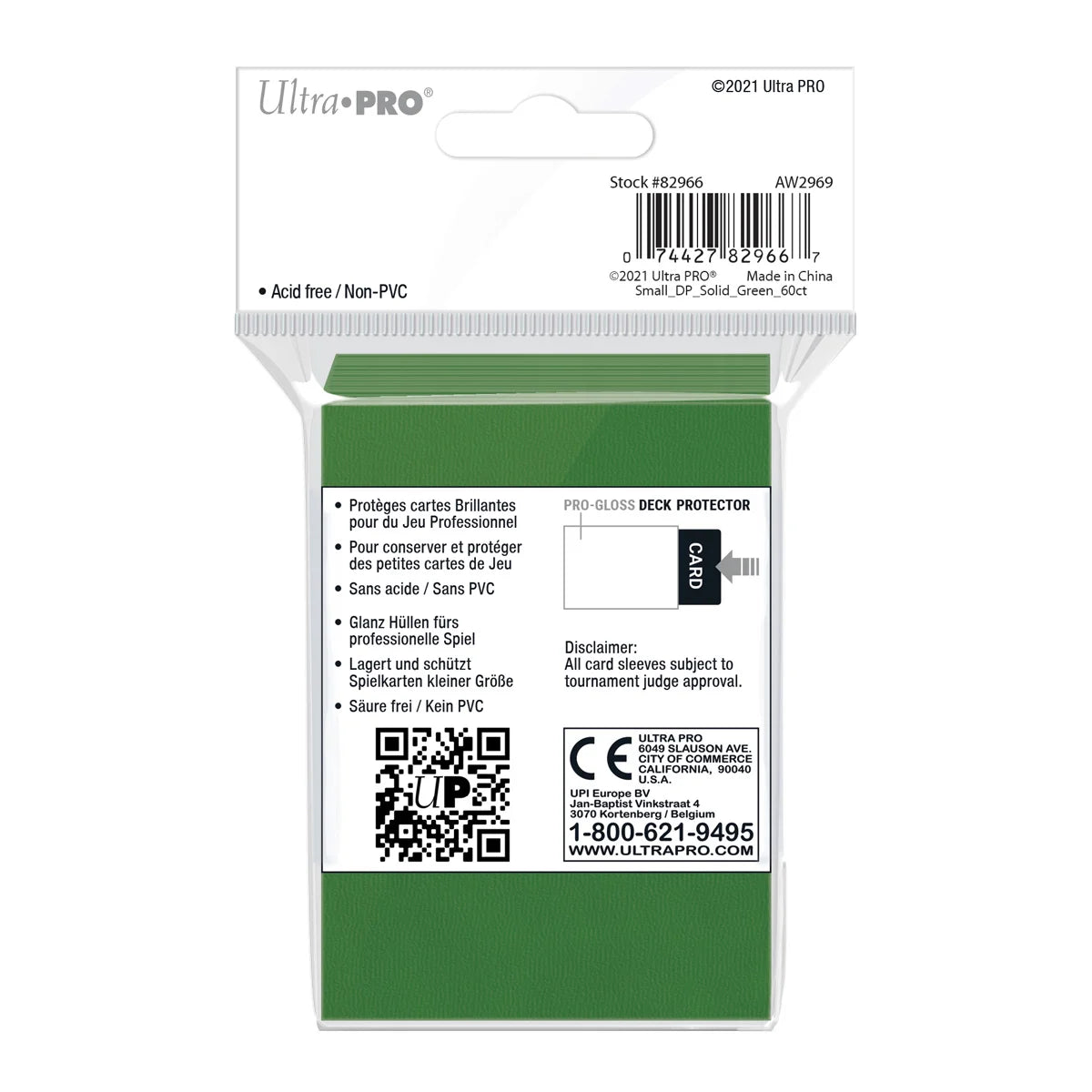 Ultra Pro - PRO-Gloss 60ct Smallck Protector® sleeves: Green