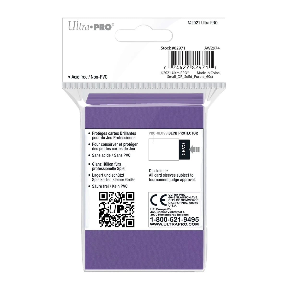Ultra Pro - PRO-Gloss 60ct Smallck Protector® sleeves: Purple
