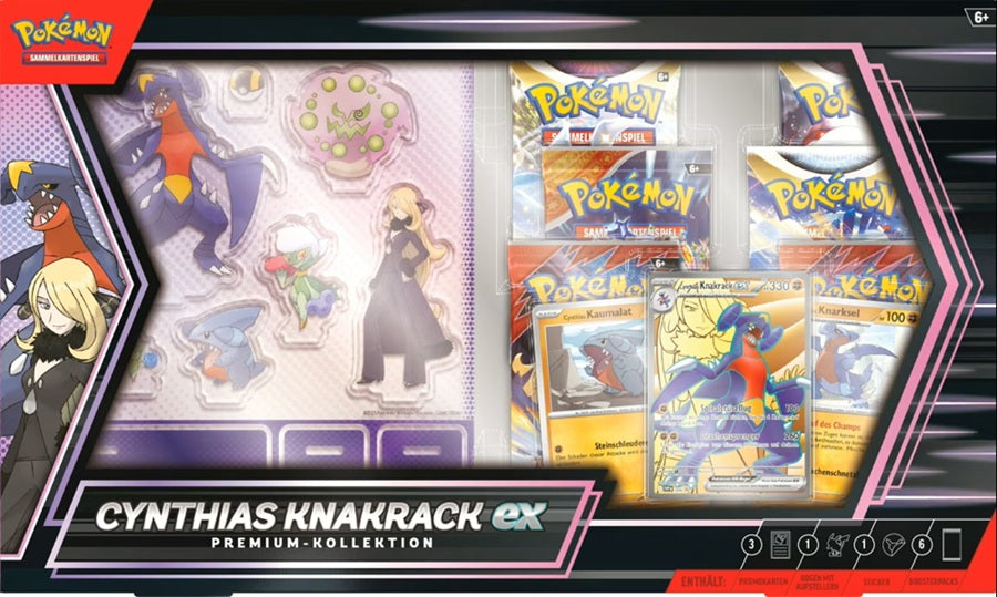 Pokemon - Karmesin & Purpur 10 - Ewige Rivalen - Cynthias Knakrack-ex Premium-Kollektion DE