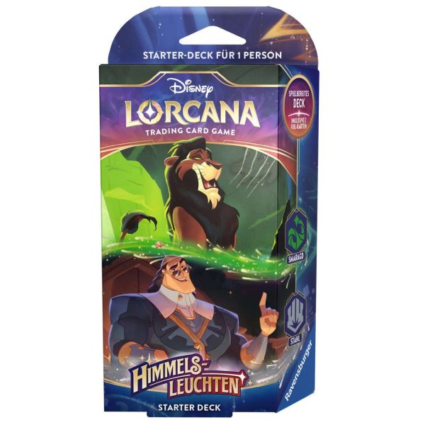 Disney Lorcana: Himmelsleuchten - Starter Deck Smaragd und Stahl (Deutsch)