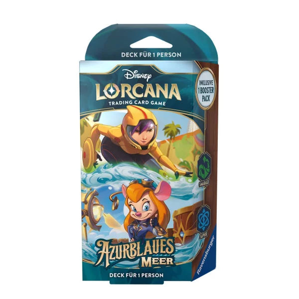 Disney Lorcana 6: Azurblaues Meer - Starter Deck Smaragd und Saphir DE