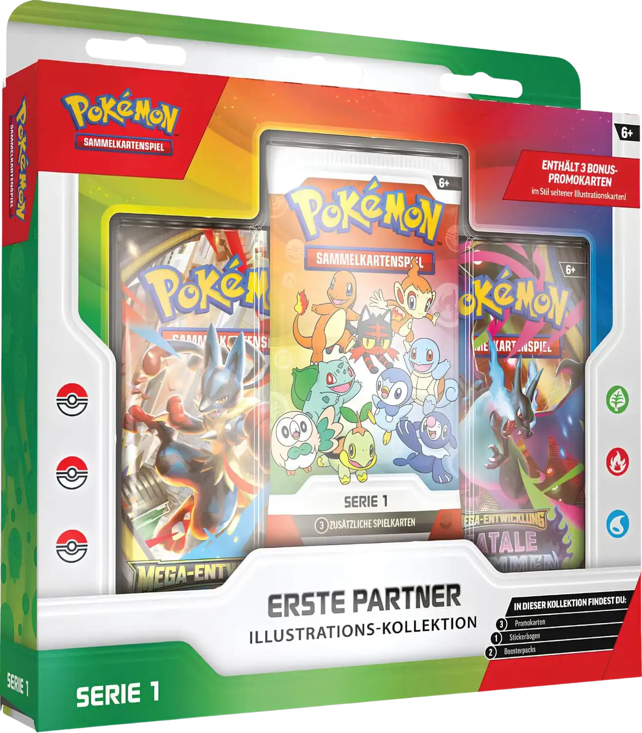 Pokemon - Mega Entwicklung 2.5 - Erhabene Helden - Erste Partner Illustration Kollektion DE