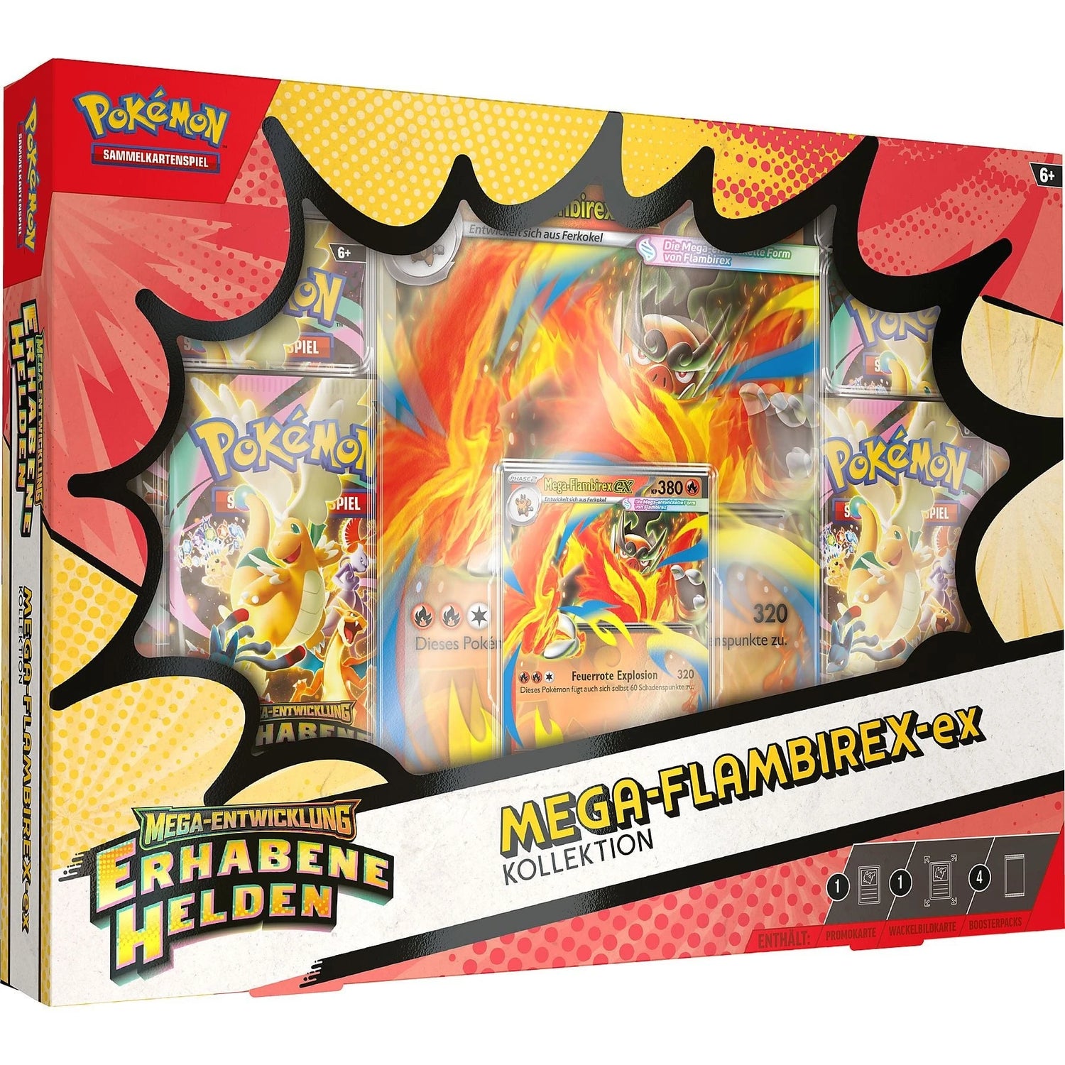 Pokemon - Mega Entwicklung 2.5 - Erhabene Helden - Mega Flambirex ex Kollektion EN