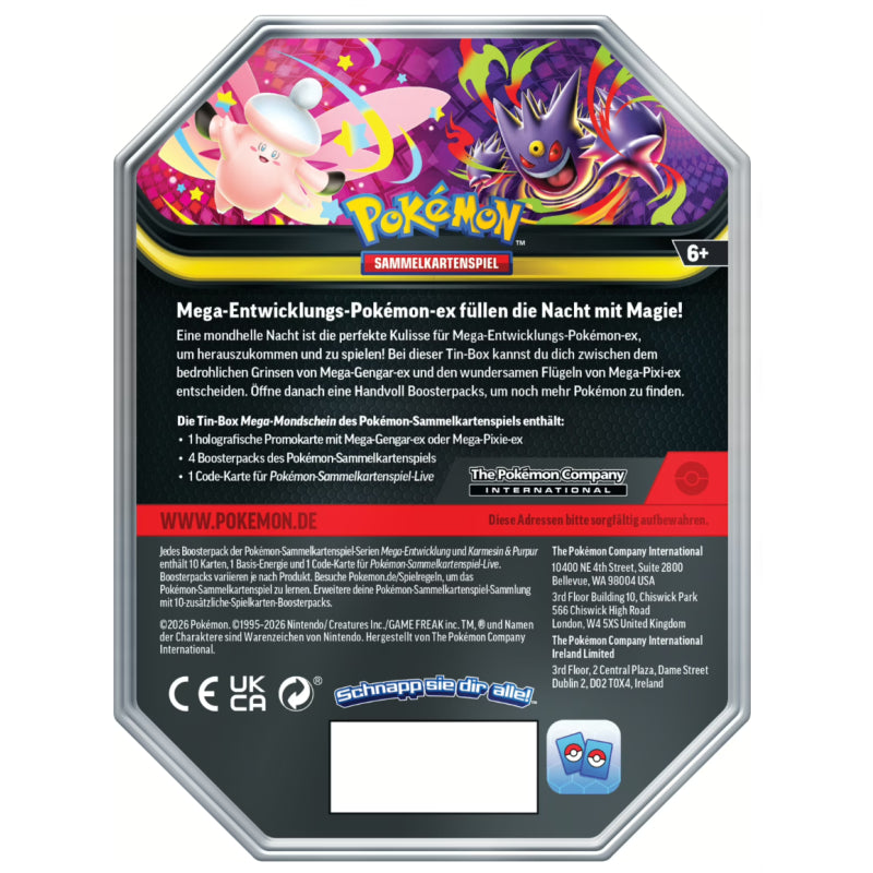 Pokémon - Mega Mondschein - Tin 128 Mega-Gengar- Tin Box DE